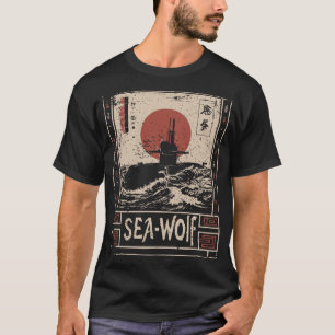 T-shirt Sous-marin Sea Wolf Conception Vintage de la marin