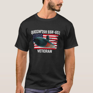 T-shirt Sous-marin USS Queenfish SSN 651 Grand-père vétéra