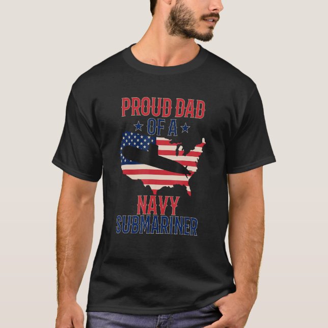 T-shirt Sous-mariniers Sous-marins Vétéran Fier papa Sous- (Devant)