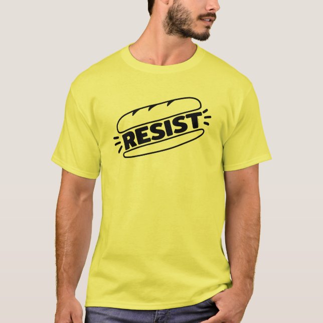 T-shirt Sous Sandwich résiste au fascisme (Devant)