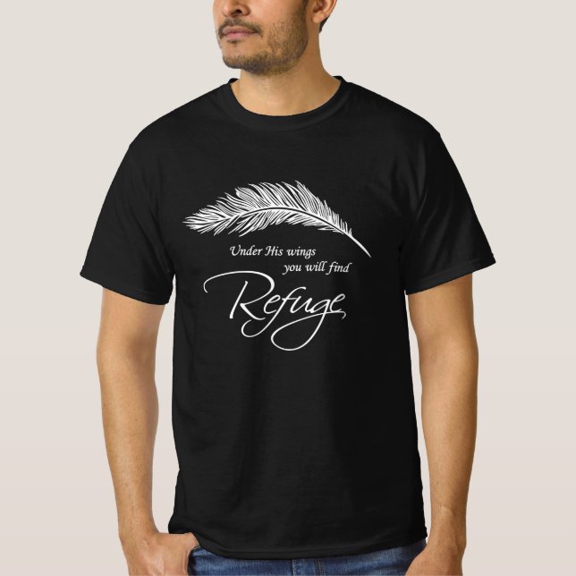 T-shirt Sous Ses Ailes Vous Trouverez Refuge (Devant)
