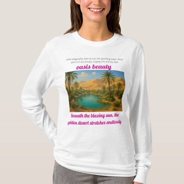 T-shirt Sous un soleil éclatant, s'étend le désert doré (Devant)