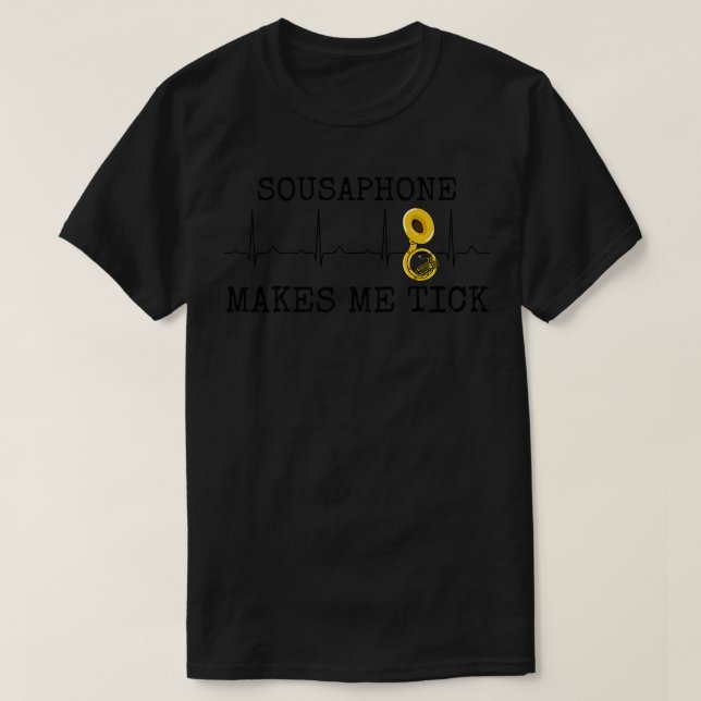 T-shirt Sousaphone Me Fait Tick Sousaphonist Coeur Taux B (Design devant)