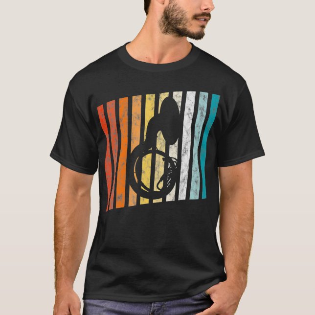 T-shirt Sousaphone rétro Tuba les années 70 Musique Musiqu (Devant)