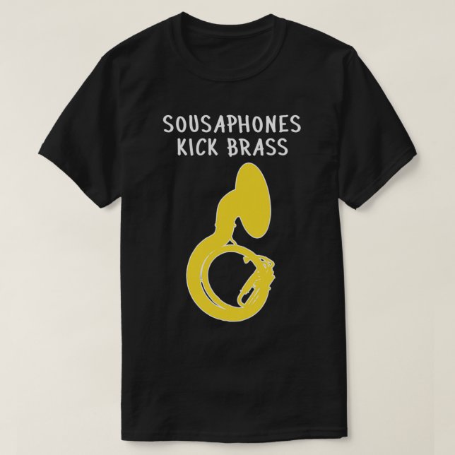 T-shirt Sousaphone SOUSAPHONES KICK BRASS Funny Sousaphone (Design devant)