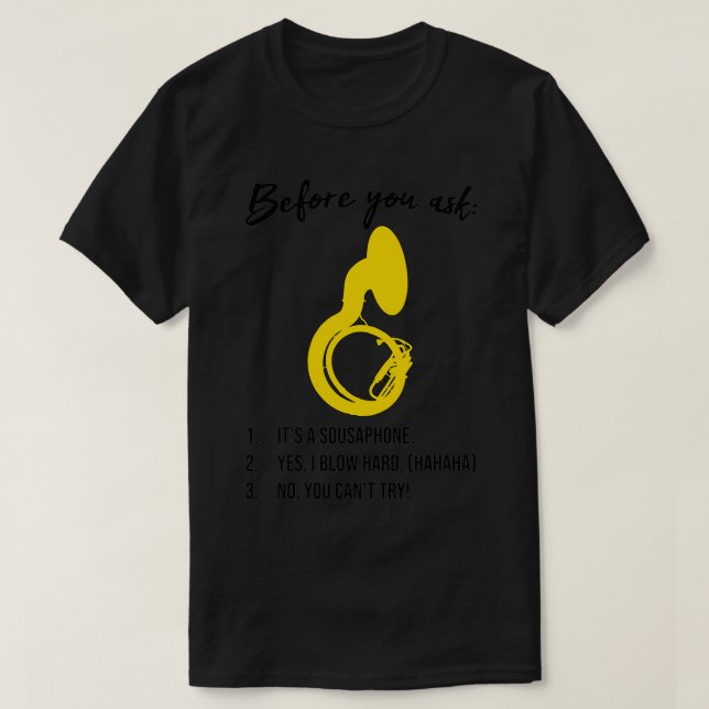 T-shirt Sousaphoneavant vous Askdrôle Sousaphone Cadeau Ma (Design devant)