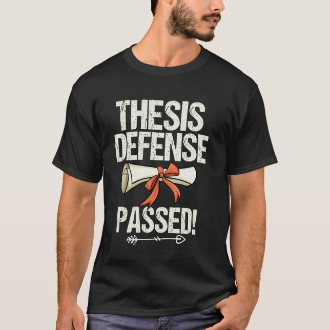 T-shirt Soutenance de thèse réussie Diplôme de master humo (Devant)