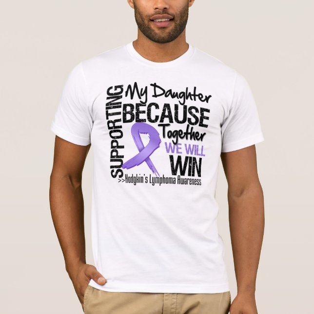 T-shirt Soutenant ma fille - le Lymphoma.png de Hodgkin (Devant)