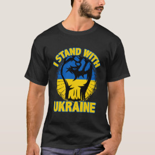 T-shirt Soutenez Le Drapeau Ukrainien I Avec L'Ukraine