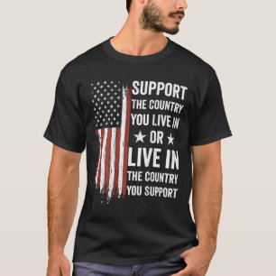 T-shirt Soutenez le pays dans lequel vous vivez Drapeau am