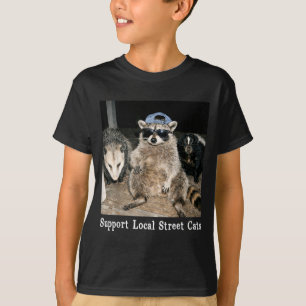 T-shirt Soutenez les chats de rue locaux drôle de raton la
