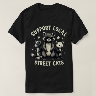 T-shirt Soutenez les chats de rue locaux Raton laveur Opos