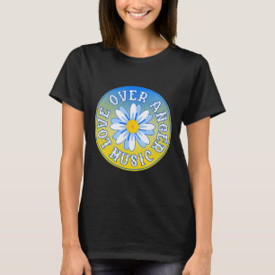 T-shirt Soutenez l'Ukraine Amour plutôt que colère Musique