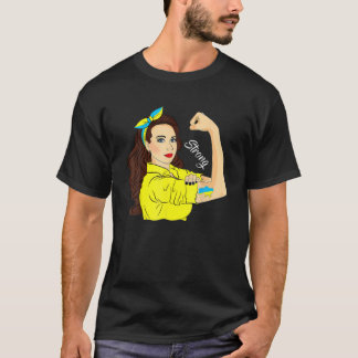 T-shirt Soutenez L'Ukraine Des Femmes Fortes Filles Avec L