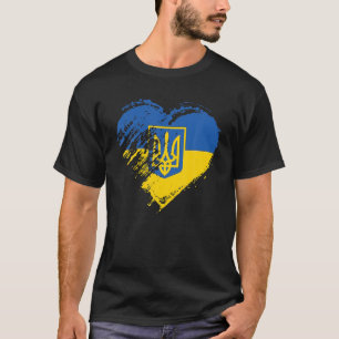 T-shirt Soutenez l'Ukraine Drapeau, Peace Love Fide Patrio