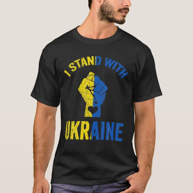 T-shirt Soutenez L'Ukraine Je Prends Position Avec L'Ukrai (Devant)
