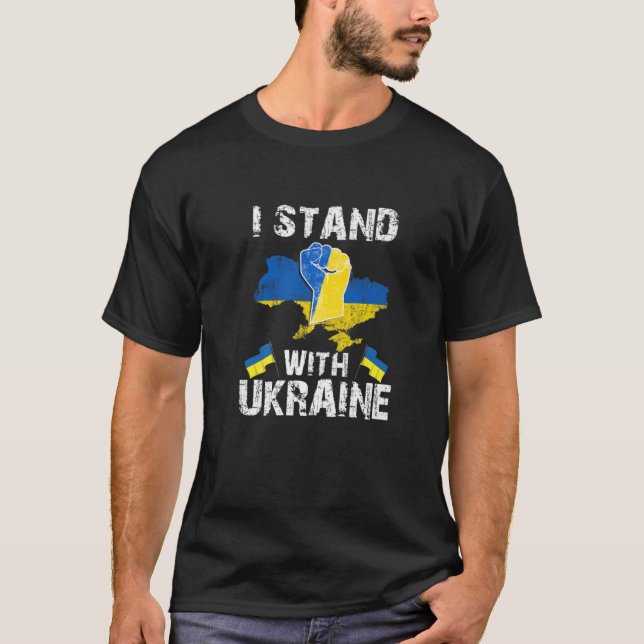 T-shirt Soutenez L'Ukraine Je Prends Position Avec L'Ukrai (Devant)
