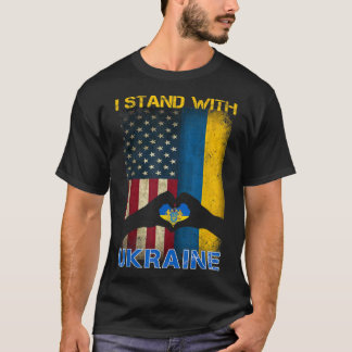 T-shirt Soutenez l'Ukraine Je suis avec le drapeau de l'Uk