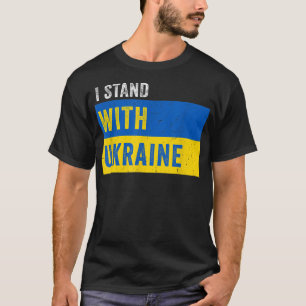 T-shirt Soutenez l'Ukraine Je suis avec le drapeau de l'Uk