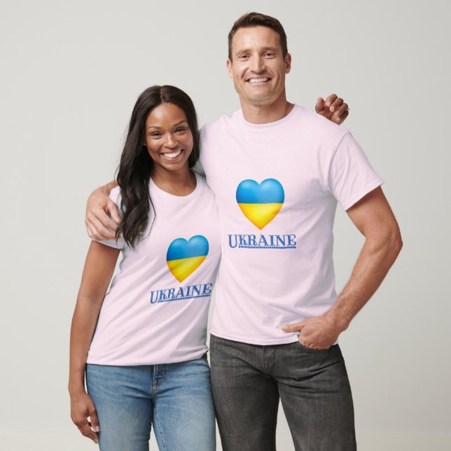 T-shirt Soutenez l'Ukraine - Paix et Amour pour l'Ukraine (Unisexe)