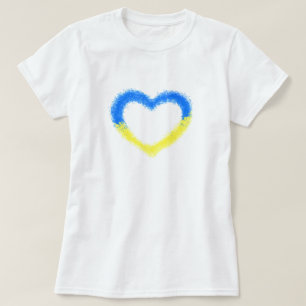 T-shirt Soutenez l'Ukraine -T-shirt le coeur du drapeau uk