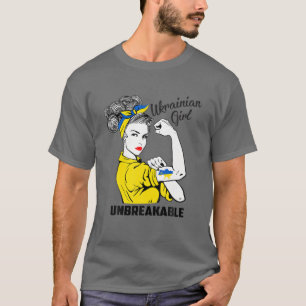 T-shirt Soutenez l'Ukraine Une fille indestructible forte