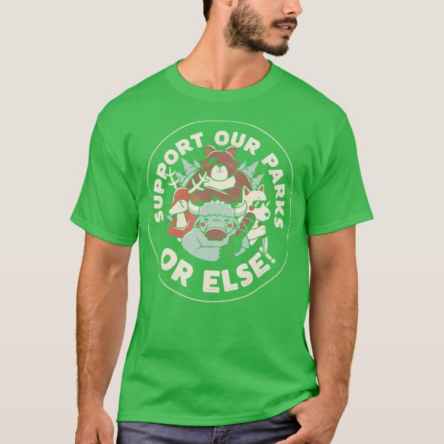 T-shirt Soutenez nos parcs OU SINON Dark de Tobe Fonseca (Devant)