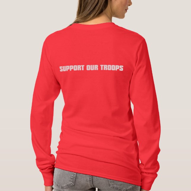 T-shirt Soutenez nos troupes - blanc (Dos)