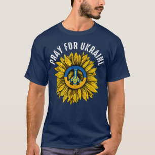 T-shirt Soutenez Ukraine Stand I Avec Ukraine Sunflower Fl