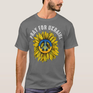 T-shirt Soutenez Ukraine Stand I Avec Ukraine Sunflower Fl