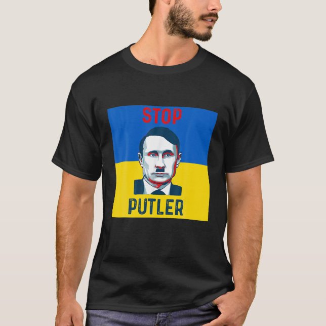 T-shirt Soutenez Ukraine Stop Putler (Devant)