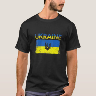 T-shirt Soutenez Ukrainiens Drapeau Vintage Ukraine Ukrain