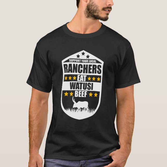 T-shirt Soutenez Vos Ranchers Locaux Mangez Le Boeuf Fermi (Devant)