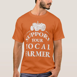 T-shirt Soutenez votre agriculteur local Vintage Tracé