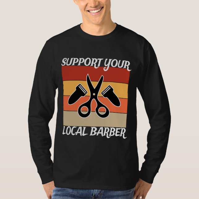 T-shirt Soutenez Votre Barbier Local (Devant)
