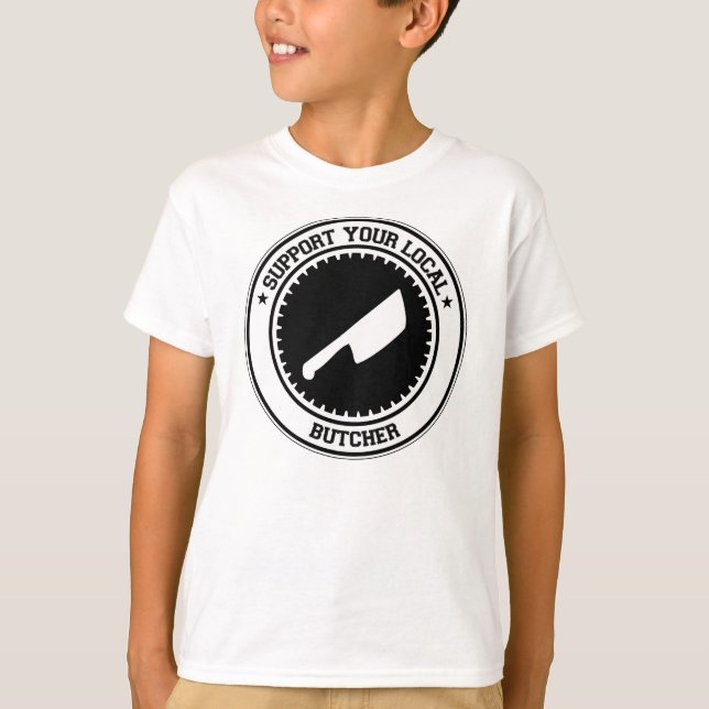 T-shirt Soutenez votre boucher local (Devant)