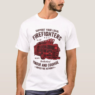 T-shirt Soutenez votre chemise pour hommes des pompiers lo