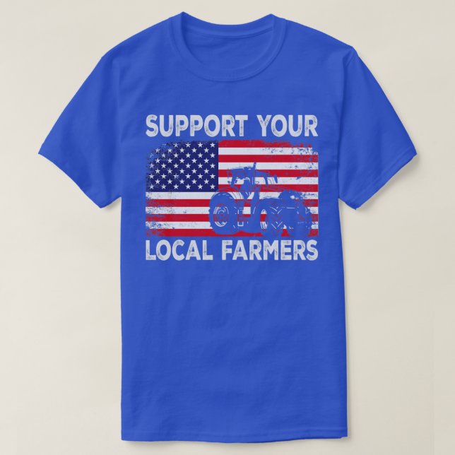 T-shirt Soutenez Votre Ferme Agricole Locale Fa Patriotiqu (Design devant)