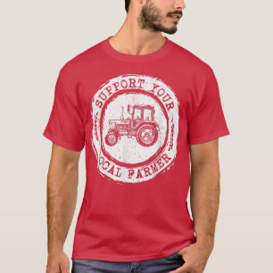 T-shirt Soutenez Votre Lettre Agricole Locale Tracteurs D'