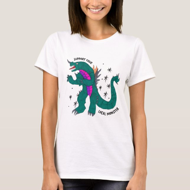 T-shirt "Soutenez Votre Monstre Local" (Devant)