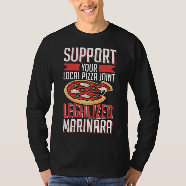 T-shirt Soutenez votre Pizza locale commune Legated Marina (Devant)