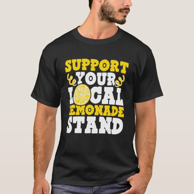 T-shirt Soutenez Votre Stand De Citronade Local Ice Lemon  (Devant)