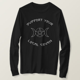 T-shirt Soutenez votre Sweatshirt noir de sorcières à fo