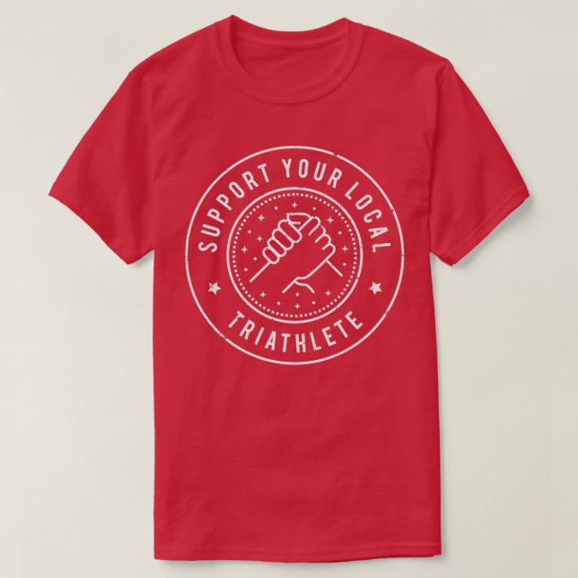 T-shirt Soutenez votre Triathlète local (Design devant)