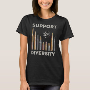 T-shirt soutenir la diversité balle deuxième amendement Ar