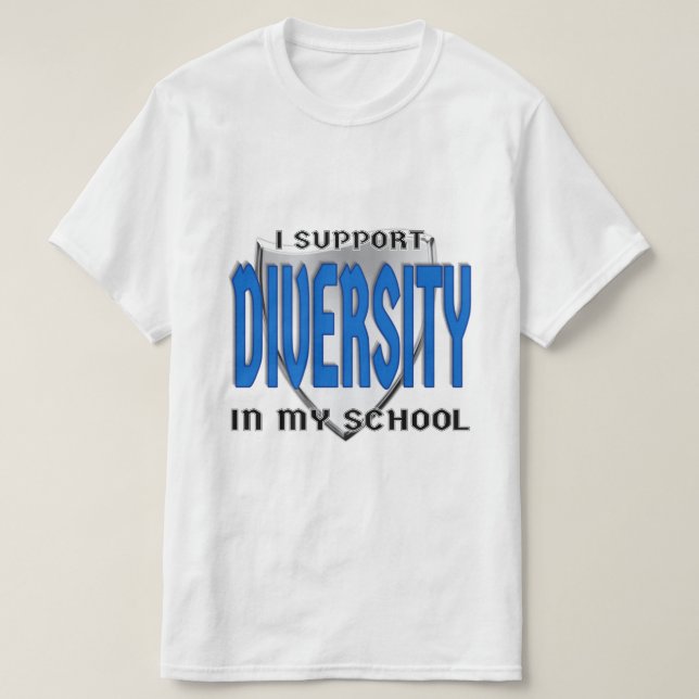 T-shirt Soutenir la diversité dans mon école (Design devant)