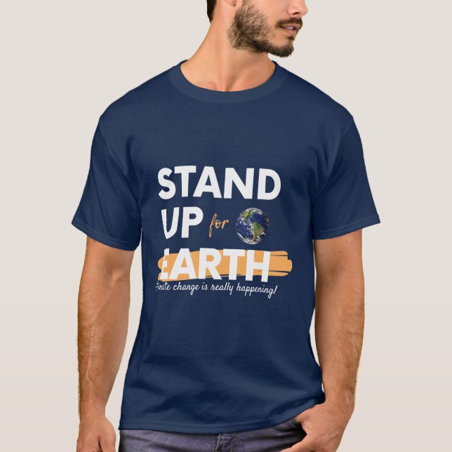 T-SHIRT SOUTENIR LE CHANGEMENT CLIMATIQUE DE LA TERRE (Devant)