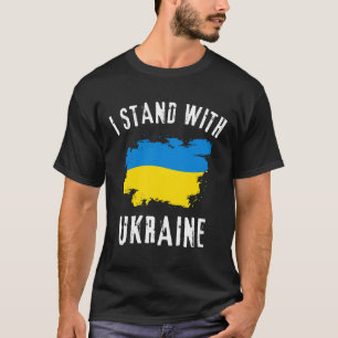 T-shirt Soutenir l'Ukraine Je suis avec l'Ukraine Drapeau