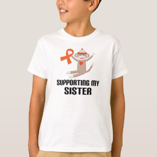 T-shirt Soutenir ma soeur Orange Sensibiliser Ribbon