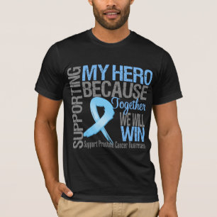 T-shirt Soutenir mon héros - Sensibilisation au cancer de